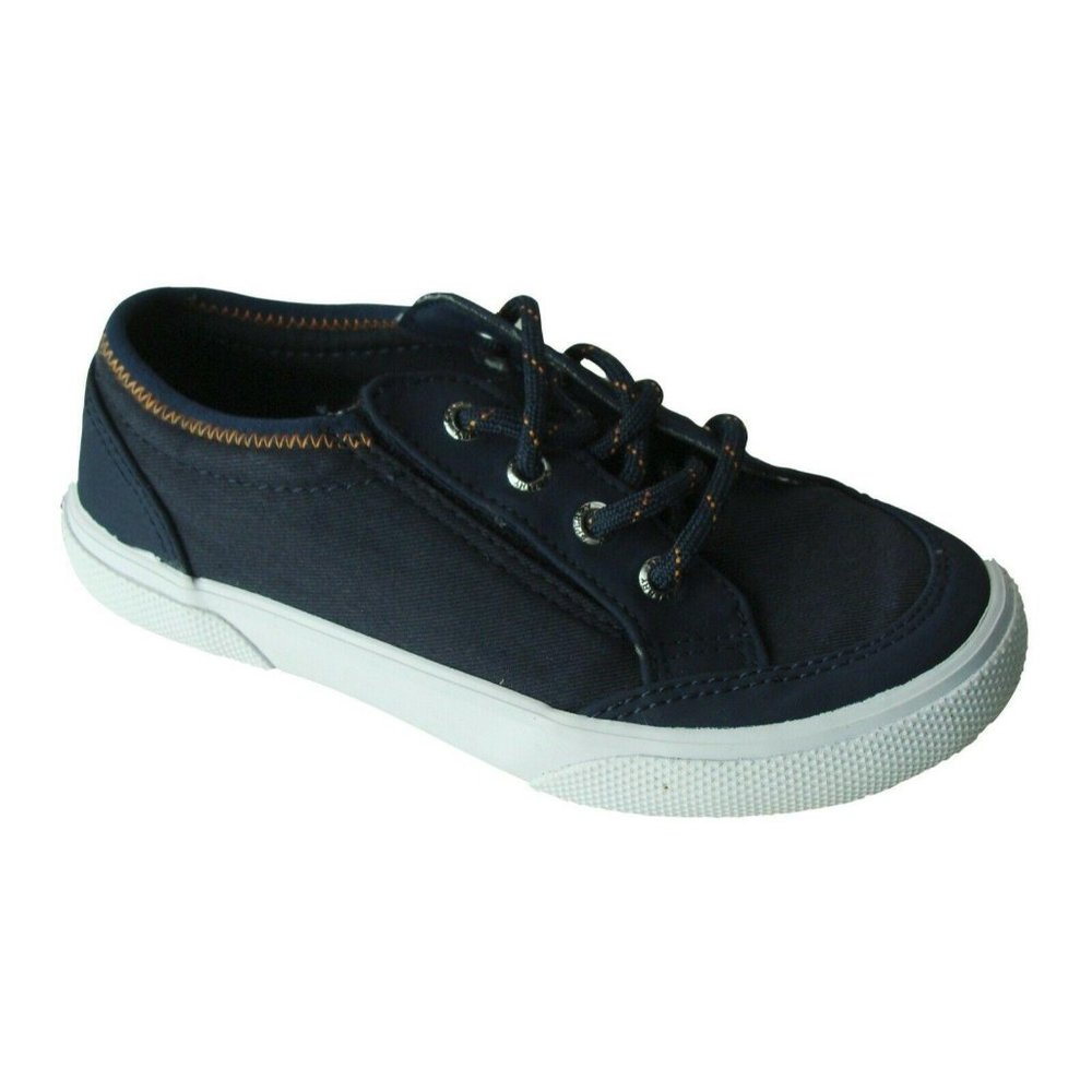 SPERRY Topsider Deckfin Kids Deck Shoes Suede/Canvas Navy Size 12M